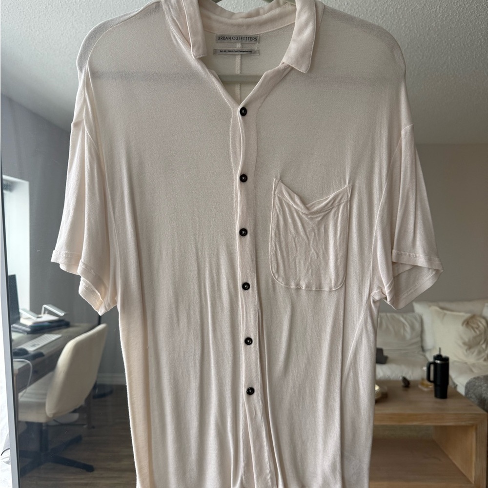 Urban Outfitters Light Cream Button Down Shirt